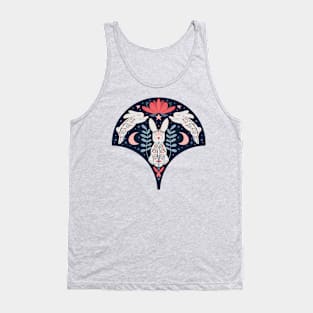 Mystical Folk Art Rabbits Tank Top